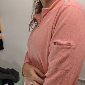 Ll Bean light pink zipup fleece sweater